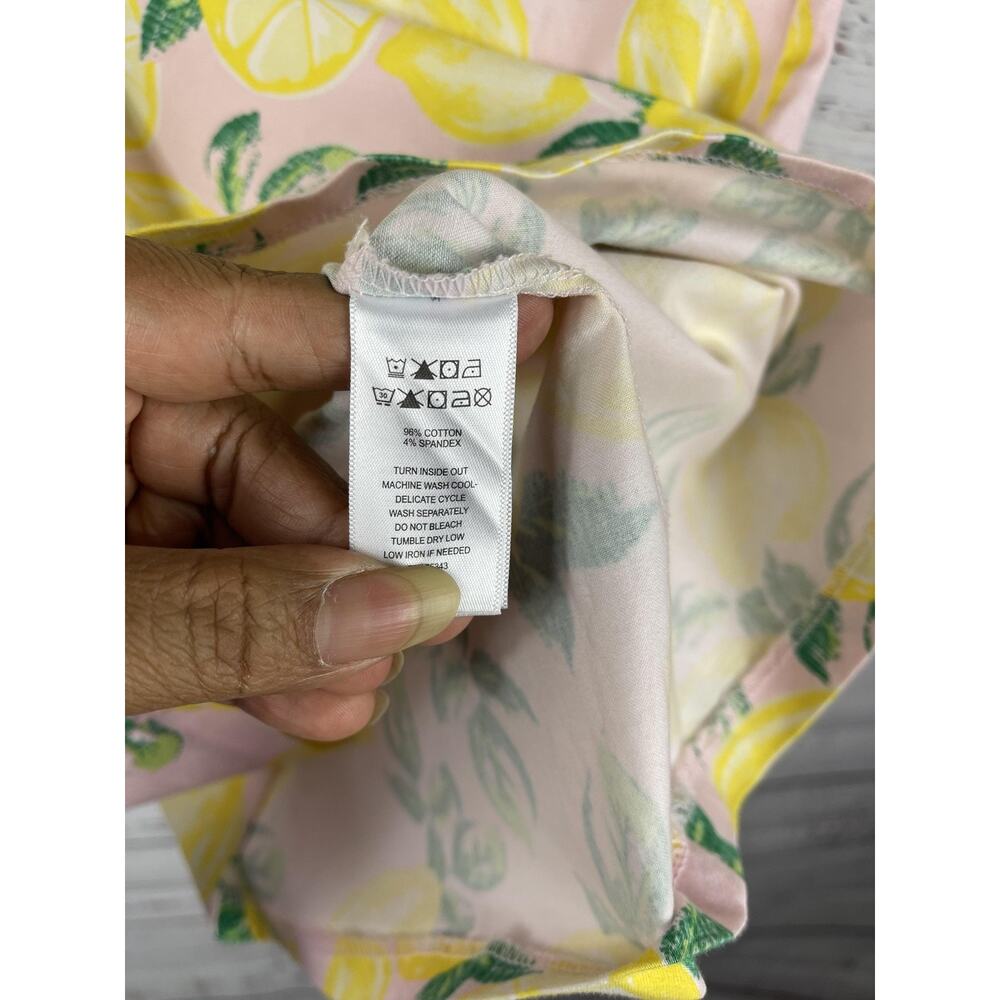 Cynthia Rowley Dress Womens 6 Multicolor Lemon Print Shift V Neck Sleeveless - Picture 5 of 9